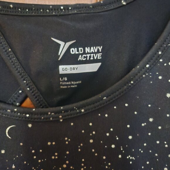 Old Navy Active Astrology Stars and moons active wear top Sz LG - Picture 4 of 4